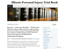 Tablet Screenshot of illinoispersonalinjurytrialbook.wordpress.com