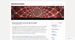 Desktop Screenshot of aboutchocolates.wordpress.com