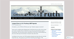 Desktop Screenshot of catholicalliesintruth.wordpress.com