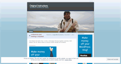 Desktop Screenshot of originalinstructions.wordpress.com