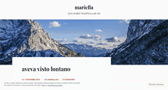 Desktop Screenshot of mariella54.wordpress.com