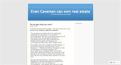 Desktop Screenshot of cavemaninvestment.wordpress.com