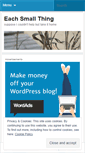 Mobile Screenshot of eachsmallthing.wordpress.com