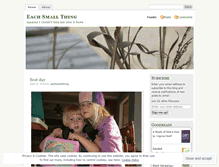 Tablet Screenshot of eachsmallthing.wordpress.com