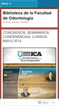 Mobile Screenshot of bibliotecadeodontologiausmp.wordpress.com