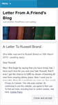 Mobile Screenshot of letterfromafriend.wordpress.com