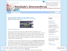 Tablet Screenshot of koralista.wordpress.com