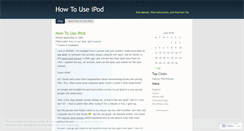 Desktop Screenshot of howtouseipod.wordpress.com