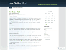 Tablet Screenshot of howtouseipod.wordpress.com