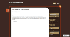 Desktop Screenshot of dacamrpeacock.wordpress.com