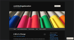 Desktop Screenshot of contributingeducation.wordpress.com