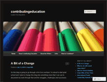 Tablet Screenshot of contributingeducation.wordpress.com