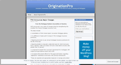 Desktop Screenshot of originationpro.wordpress.com