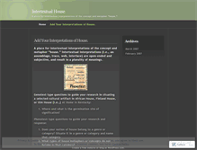 Tablet Screenshot of interhouse.wordpress.com