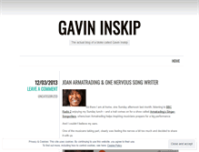 Tablet Screenshot of gavininskip.wordpress.com