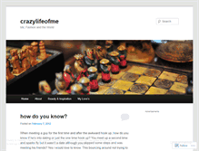 Tablet Screenshot of crazylifeofme.wordpress.com