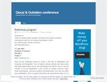 Tablet Screenshot of glocaloutsiders.wordpress.com