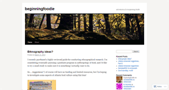 Desktop Screenshot of beginningfoodie.wordpress.com