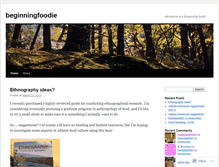Tablet Screenshot of beginningfoodie.wordpress.com