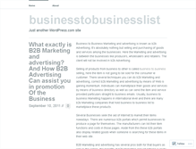 Tablet Screenshot of businesstobusinesslist.wordpress.com