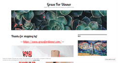 Desktop Screenshot of grassfordinner.wordpress.com