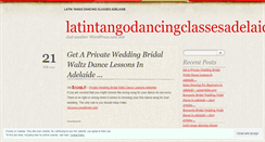 Desktop Screenshot of latintangodancingclassesadelaide.wordpress.com