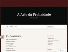 Tablet Screenshot of aartedaprolixidade.wordpress.com