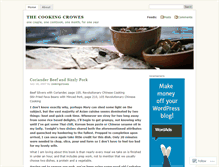 Tablet Screenshot of cookingcrowes.wordpress.com