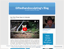 Tablet Screenshot of giftedhandssculpting.wordpress.com