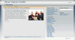 Desktop Screenshot of ainahainalibrary.wordpress.com