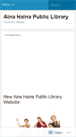 Mobile Screenshot of ainahainalibrary.wordpress.com