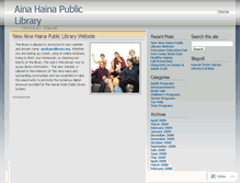 Tablet Screenshot of ainahainalibrary.wordpress.com