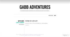 Desktop Screenshot of gabbadventures.wordpress.com