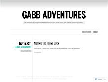 Tablet Screenshot of gabbadventures.wordpress.com