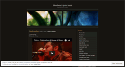 Desktop Screenshot of bloodlyrics.wordpress.com