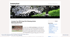Desktop Screenshot of lowamyduxi.wordpress.com