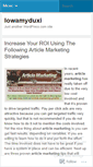 Mobile Screenshot of lowamyduxi.wordpress.com