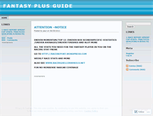 Tablet Screenshot of fantasyplus.wordpress.com