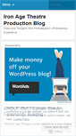 Mobile Screenshot of ironagetheatre.wordpress.com