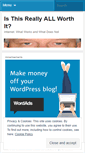 Mobile Screenshot of isthisworthit.wordpress.com