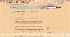 Desktop Screenshot of needtheknowledge.wordpress.com