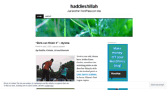 Desktop Screenshot of haddieshillah.wordpress.com