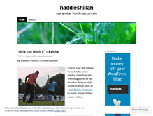 Tablet Screenshot of haddieshillah.wordpress.com