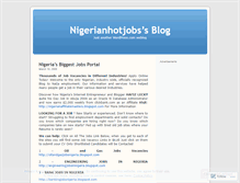 Tablet Screenshot of nigerianhotjobs.wordpress.com