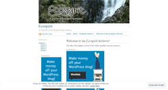 Desktop Screenshot of ecospiritjournal.wordpress.com