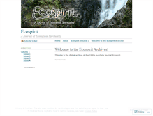 Tablet Screenshot of ecospiritjournal.wordpress.com
