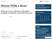 Tablet Screenshot of mousewitharoar.wordpress.com