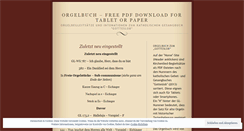 Desktop Screenshot of orgelbuch.wordpress.com