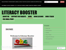 Tablet Screenshot of literacybooster.wordpress.com