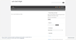 Desktop Screenshot of letsgetitright.wordpress.com
